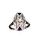 Bague 55.5 Bague Art déco en or blanc 18 carats, diamants et saphirs 58 Facettes B70-04