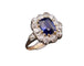 Bague 53 Bague ancienne saphir coussin et diamants en or jaune 18 carats et platine 58 Facettes C31-07