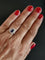 Bague 53 Bague ancienne saphir coussin et diamants en or jaune 18 carats et platine 58 Facettes C31-07