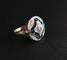 Bague 53 Bague Art déco en or jaune et blanc, diamants et saphirs Verneuil 58 Facettes C54-02