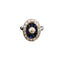 Bague 47.5 Bague Art déco en platine avec diamants et saphirs calibrés 58 Facettes C52-05