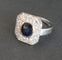 Bague 54.5 Bague saphir et diamants en or blanc 58 Facettes C23-10