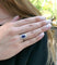 Bague 55 Bague Art déco en or blanc 18 carats, saphir naturel et diamants 58 Facettes B59-04