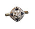 Bague 56 Bague Art déco en or jaune et or blanc, diamants et saphirs 58 Facettes C16-05