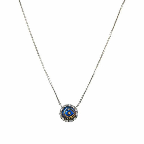 Collier Evil Eye - Collier pendentif en or 18 carats et diamants naturels 58 Facettes IG-201098/1
