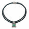 Collier Collier en or blanc 18 carats, émeraude colombienne 8,95 ct et diamants 58 Facettes IG-200441