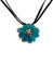 Pendentif Broche-pendentif en or blanc 18 carats, turquoise « Rose » et diamants 58 Facettes HG-200173