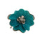 Pendentif Broche-pendentif en or blanc 18 carats, turquoise « Rose » et diamants 58 Facettes HG-200173
