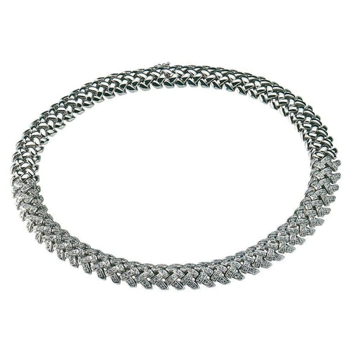 Collier Collier en or blanc 18 carats et diamants naturels 5,77 ct 58 Facettes IG-200171