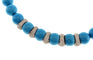 Collier Collier en or blanc 18 carats avec turquoise d’Iran et diamants 58 Facettes IG-200252