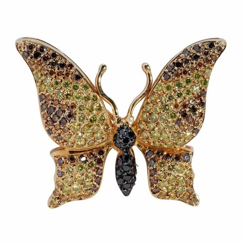 Broche Broche en or jaune 18 carats et diamants naturels 58 Facettes HG-200080P