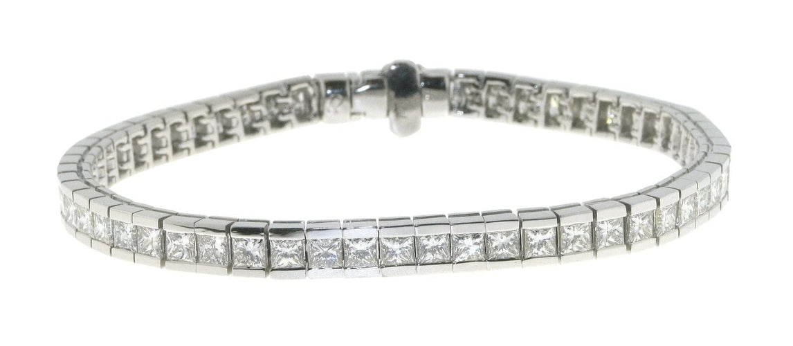 Bracelet Bracelet tennis en or blanc 18 ct et diamants naturels 9,18 ct 58 Facettes XG-200384