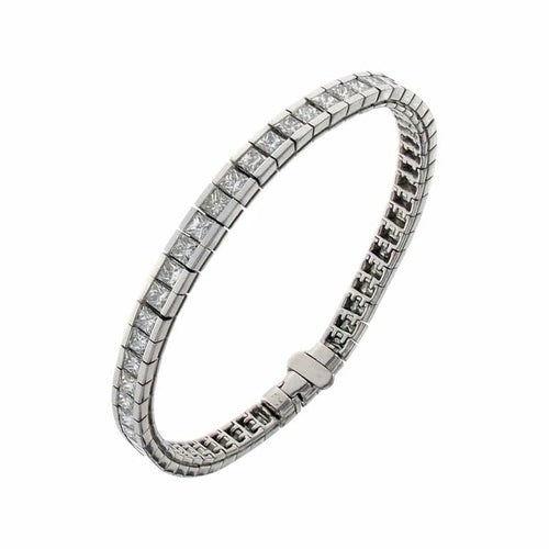 Bracelet Bracelet tennis en or blanc 18 ct et diamants naturels 9,18 ct 58 Facettes XG-200384