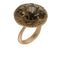 Bague 53 Bague en or rose 18 carats avec diamants et quartz fumé 58 Facettes AG-2X21214P