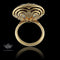 Bague 53 Bague en or rose 18 carats avec diamants et quartz fumé 58 Facettes AG-2X21214P