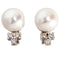 Boucles d'oreilles Boucles d'oreilles en or blanc 18 carats, perles des mers du Sud et diamants 58 Facettes MG-200892