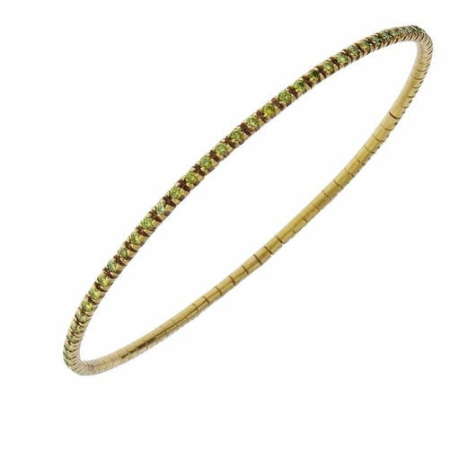 Bracelet Bracelet jonc en or jaune 18 carats et diamants jaunes 58 Facettes XG-200363