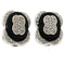 Boucles d'oreilles Boucles d'oreilles en or blanc 18 carats avec onyx et diamants 58 Facettes MG-201063