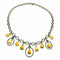 Collier Collier en or blanc 18 carats avec citrines et diamants naturels 58 Facettes IG-200386
