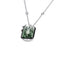 Collier Collier-pendentif en or blanc 18 carats avec améthyste verte et diamants 58 Facettes PG-213613W