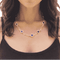 Collier Collier vintage en or jaune 18 carats et émail bleu 58 Facettes