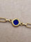 Collier Collier vintage en or jaune 18 carats et émail bleu 58 Facettes