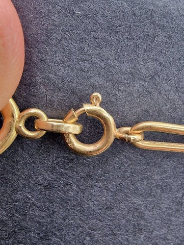 Collier Collier vintage en or jaune 18 carats et émail bleu 58 Facettes