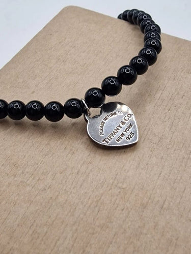 Bracelet Tiffany & Co. - Bracelet en argent 925 avec onyx noir 58 Facettes