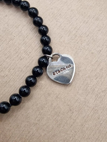 Bracelet Tiffany & Co. - Bracelet en argent 925 avec onyx noir 58 Facettes