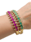 Bracelet Bracelets jonc vintage en or 18 carats, rubis, émeraudes et diamants 58 Facettes