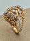 Bague 55 Bague Art nouveau vintage en or rose et blanc 18 kt et diamants 58 Facettes 0051