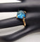 Bague 53.5 Pomellato Veleno - Bague en or jaune et topaze bleue 58 Facettes
