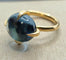 Bague 53.5 Pomellato Veleno - Bague en or jaune et topaze bleue 58 Facettes