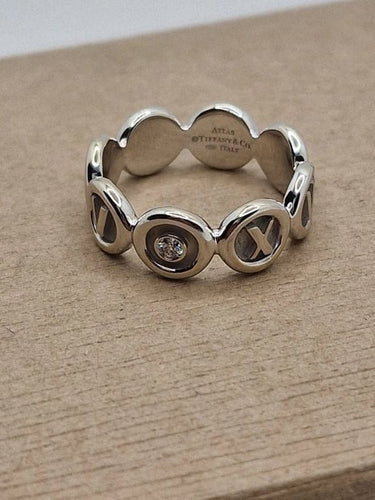 Bague 51 Tiffany & Co. Atlas - Bague en or blanc et diamant 58 Facettes