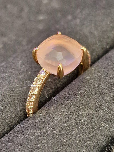 Bague 51 Pomellato Bébé - Bague en or rose 18 carats avec diamants 58 Facettes