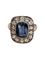 Bague 52 Bague vintage saphir et diamants en or jaune 18 carats et platine 58 Facettes