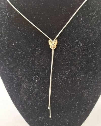 Collier Salvini - Collier papillon réglable en or blanc et rose avec diamant 58 Facettes