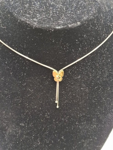 Collier Salvini - Collier papillon réglable en or blanc et rose avec diamant 58 Facettes
