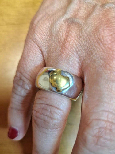 Bague 50 Dodo (Groupe Pomellato) - Bague en argent 925 et or jaune 14 carats 58 Facettes
