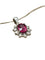 Pendentif Pendentif en or blanc 18 carats avec rubis et diamants 58 Facettes
