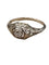 Bague 57 Bague solitaire ancienne en or 18 carats et platine avec diamant 58 Facettes
