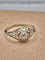 Bague 57 Bague solitaire ancienne en or 18 carats et platine avec diamant 58 Facettes