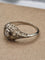 Bague 57 Bague solitaire ancienne en or 18 carats et platine avec diamant 58 Facettes
