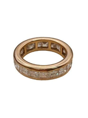 Bague 51 Bague éternelle - Alliance en or rose 18 carats avec diamants 58 Facettes