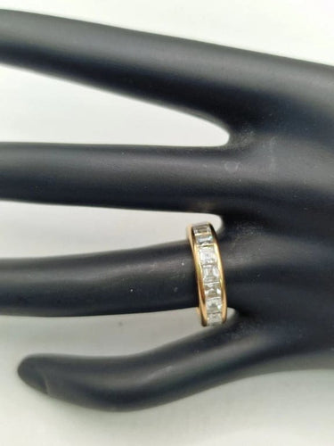 Bague 51 Bague éternelle - Alliance en or rose 18 carats avec diamants 58 Facettes