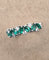 Bracelet Demi-jonc en or blanc 18 carats avec émeraudes et diamants 58 Facettes