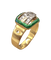 Bague 58 Bague boucle vintage années 1960 en or jaune, émail et diamants 58 Facettes