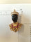Broche Nardi Venezia « Moro » - Broche vintage en or jaune 18 carats, diamants et rubis 58 Facettes