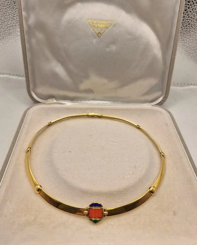 Collier Collier rivière en or jaune 18 carats, Italie années 1990 58 Facettes