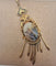 Pendentif Pendentif anglais ancien en or jaune 14 carats avec agate 58 Facettes